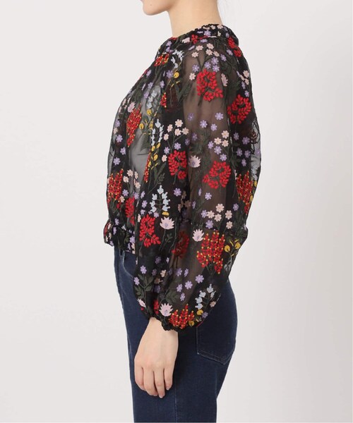 IENA（イエナ）の「IENA LA BOUCLE クロスステッチ刺繍ブラウス