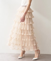 Whim Gazette（ウィムガゼット）の「チュールフリルスカート