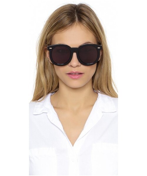 KAREN WALKER(カレンウォーカー)の「Karen Walker Super Duper Thistle Sunglasses(サングラス・レディース・Black/Smoke Mono・One Size)」の4枚目の写真