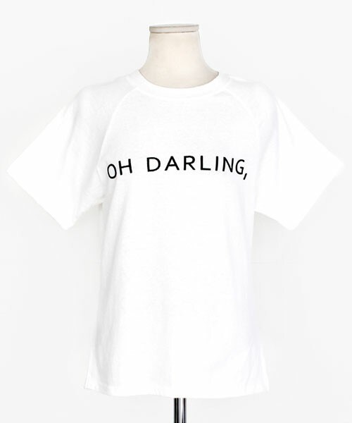 DHOLIC（ディーホリック）の「OH DARLINGロゴTシャツ（Tシャツ/カットソー・レディース・イエロー/スカイブルー/ホワイト・FREE）」の2枚目の写真