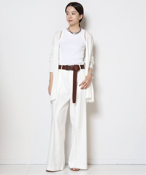 DEUXIEME LOREL RIB タンクトップ 白 MUSE de Deuxieme classe（ミューズデドゥーズィエムクラス）の