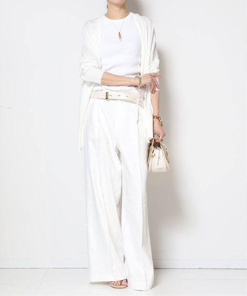 DEUXIEME LOREL RIB タンクトップ 白 MUSE de Deuxieme classe（ミューズデドゥーズィエムクラス）の