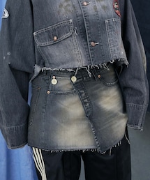 CIAOPANIC TYPY | 【etsinta/エシンタ】フリンジベルト付デニムミニスカ(スカート)