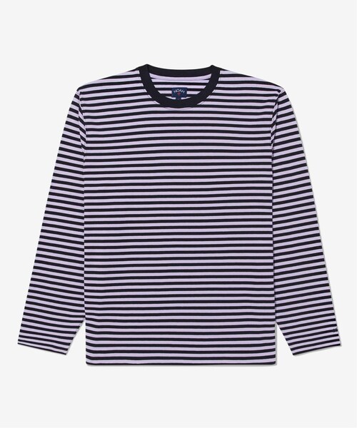 NOAH(ノア)の「Ls Striped Top(トップス・ブラック/(001)/XS/在庫なし/S/残り3点/M/残り1点/L/在庫あり/XL)」の1枚目の写真