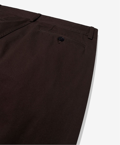 NOAH(ノア)の「Twill Double-Pleat Pants(パンツ・ブラウン/(020)/28/残り1点/30/残り2点/32/34)」の6枚目の写真