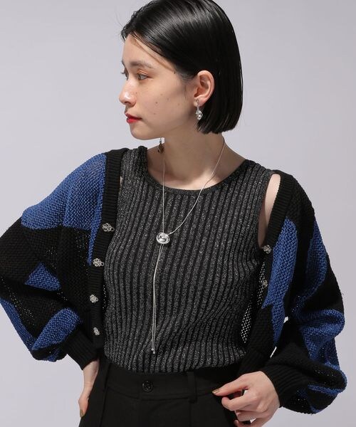 HARE（ハレ）の「2WAYスクエアラメニットタンクトップ（）」 - WEAR