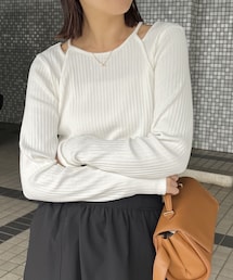 CAPRICIEUX LE'MAGE | アメスリレイヤードリブＴ(Tシャツ/カットソー)