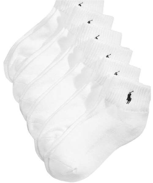 RALPH LAUREN(ラルフ ローレン)の「Ralph Lauren Toddler Boys' Sport Quarter 6 Pack(ソックス/靴下・キッズ・White・2-4)」の1枚目の写真