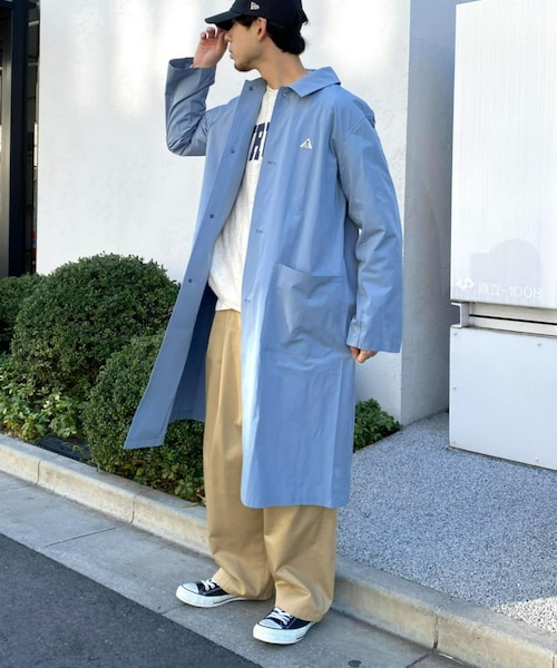 CIAOPANIC TYPY（チャオパニックティピー）の「【GEVACO / ゲバコ】ウェザーステンカラーコート（ステンカラーコート・レディース・ベージュ/サックスブルー/カーキ・M/L）」の3枚目の写真