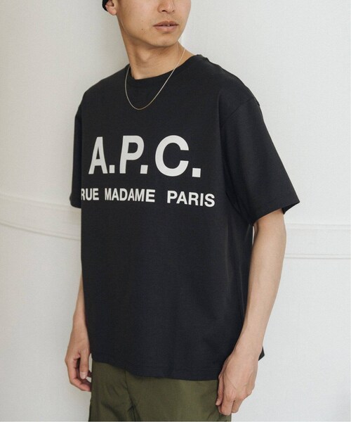 DIFICE【A.P.C. 】別注 オーバーサイズ ロゴプリント Tシャツ A.P.C. / アーペーセー】別注 オーバーサイズ プリント トリムT