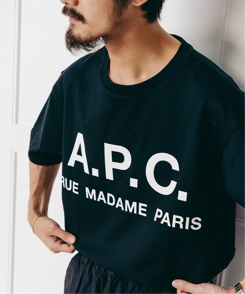 【新品未使用タグ付き】417エディフィス別注A.P.C.ビッグロゴTシャツ エディフィス別注apcビッグロゴTシャツ ブラックM 美品】417