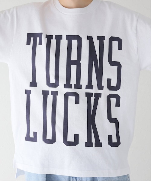 journal standard luxe プリントリメイクリブロンT ロゴ プリントリメイクリブロンT TURNS LUCKS（Tシャツ/カットソー