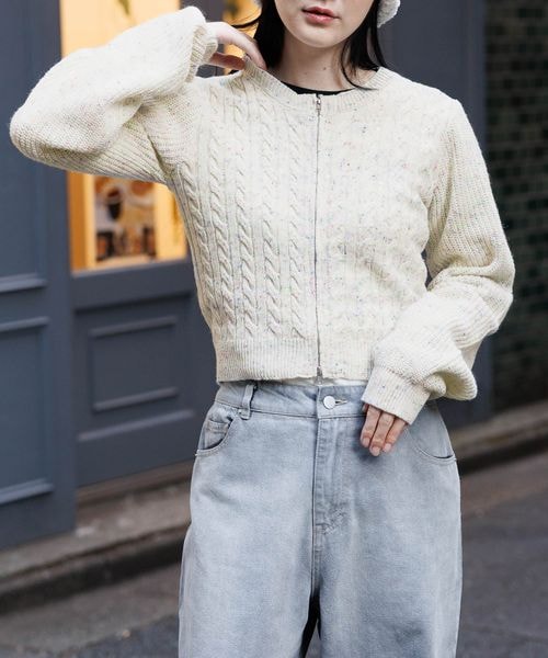 シルバー イントゥ様 ALAND（エーランド）の「3.3 Field Trip／カラーニットZIP（）」 - WEAR