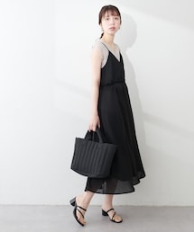 natural couture（ナチュラルクチュール）の「【mamamo】配色キャミワンピース（ワンピース/ドレス・レディース）」