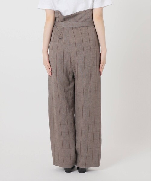 IENA LA BOUCLE / 24SS/リネンレーヨンウィンドペンチェックイージーパンツ/38/リネン/BRW/24010914120010 IENA（イエナ）の「《予約》IENA LA BOUCLE リネンレーヨンウィンド