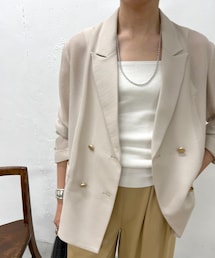 SHENERY　シーナリー　フレンチスリーブメッシュジャケット 夏でも快適》フレンチスリーブメッシュジャケット | SHENERY