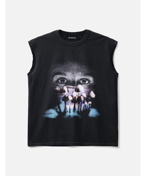 Mush Sleeveless Washed Jersey Tank