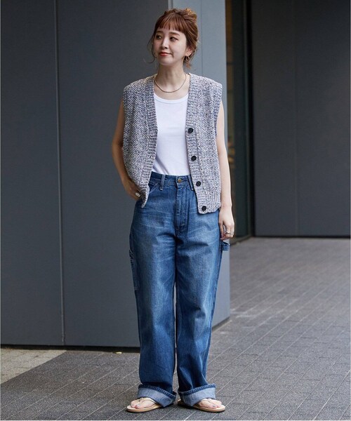 B.C STOCK（ベーセーストック）の「ミックスヤーンベスト（トップス・グレーA/(007)/フリー/在庫あり）」の22枚目の写真