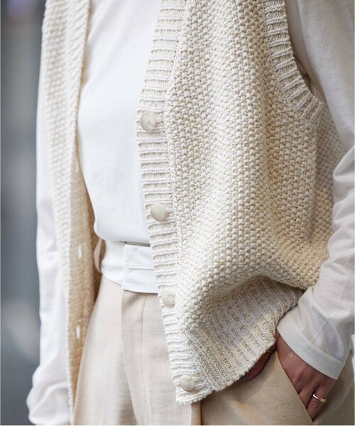 B.C STOCK（ベーセーストック）の「ミックスヤーンベスト（トップス・グレーA/(007)/フリー/在庫あり）」の21枚目の写真