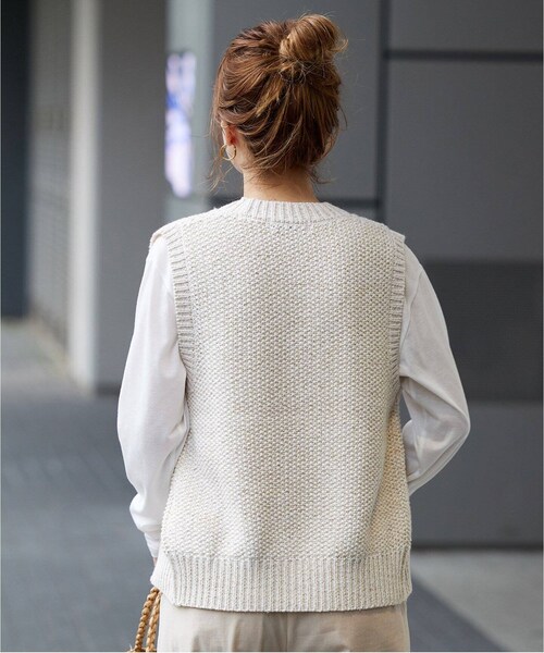 B.C STOCK（ベーセーストック）の「ミックスヤーンベスト（トップス・グレーA/(007)/フリー/在庫あり）」の19枚目の写真