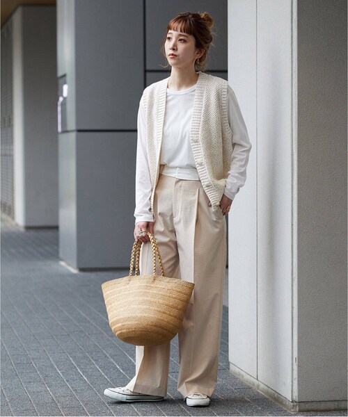 B.C STOCK（ベーセーストック）の「ミックスヤーンベスト（トップス・グレーA/(007)/フリー/在庫あり）」の16枚目の写真