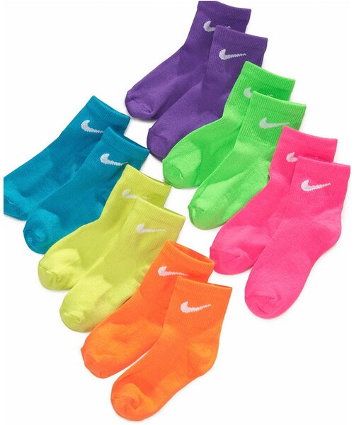 Nike Kids Socks, Girls 6-Pack Quarter 