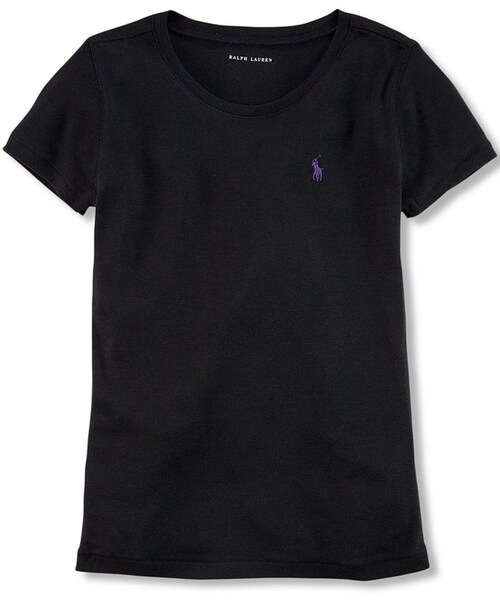 RALPH LAUREN（ラルフ ローレン）の「Ralph Lauren Girls' Cotton Short-Sleeve Tee（Tシャツ/カットソー・キッズ・Collection Black/Carmel Pink/Lt. Sport Heather/Spring Navy/White・M/S/L/XL）」の2枚目の写真