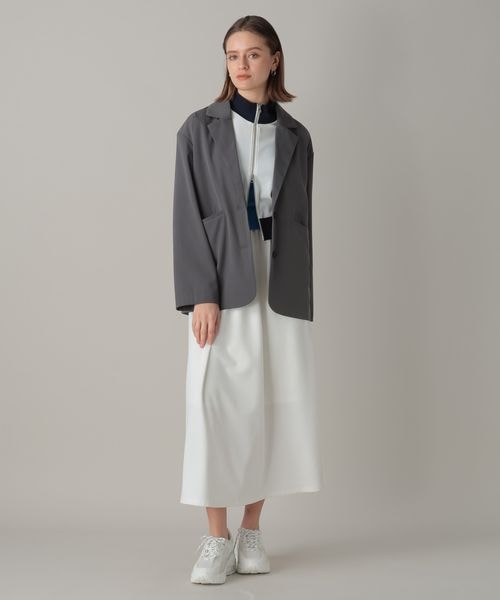 FOREVER 21(フォーエバー トゥエンティーワン)の「半袖トラックジャケット(ジャケット/アウター・オフホワイト05/ブラック09/ライトブラウン51・FREE)」の9枚目の写真