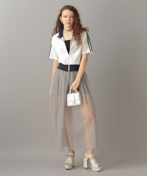 FOREVER 21(フォーエバー トゥエンティーワン)の「半袖トラックジャケット(ジャケット/アウター・オフホワイト05/ブラック09/ライトブラウン51・FREE)」の5枚目の写真