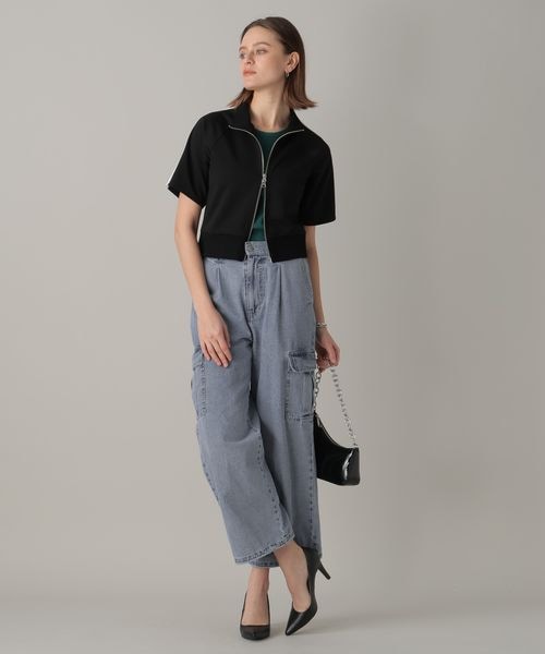 FOREVER 21(フォーエバー トゥエンティーワン)の「半袖トラックジャケット(ジャケット/アウター・オフホワイト05/ブラック09/ライトブラウン51・FREE)」の12枚目の写真