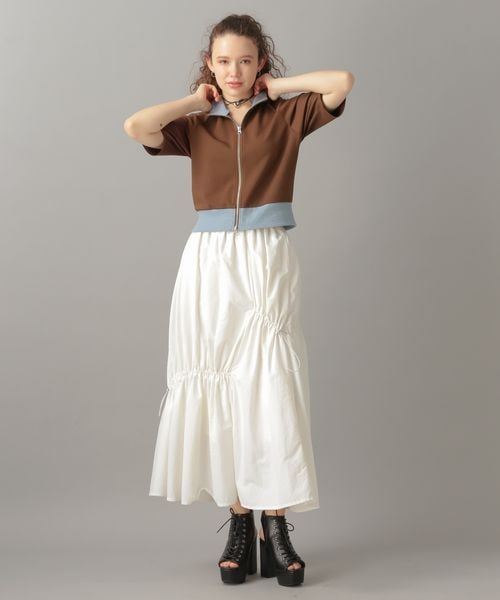 FOREVER 21(フォーエバー トゥエンティーワン)の「半袖トラックジャケット(ジャケット/アウター・オフホワイト05/ブラック09/ライトブラウン51・FREE)」の18枚目の写真