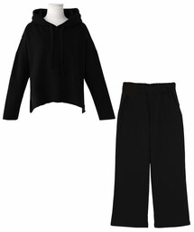 DHOLIC | フーディー&クロップドパンツスウェットセットアップ(スウェット)