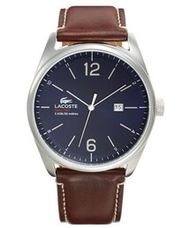 LACOSTE | Lacoste 'Austin' Leather Strap Watch, 44mm(アナログ腕時計)