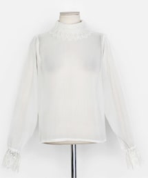 DHOLIC | ハイネックシースルーブラウス(シャツ/ブラウス)