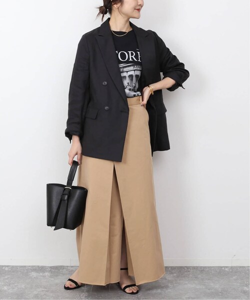 SLOBE IENA（スローブイエナ）の「《予約》アシメタックライトチノスカート（スカート・ベージュ/(027)/36/在庫あり/38）」の11枚目の写真