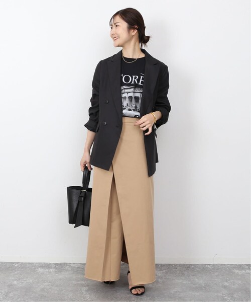 SLOBE IENA（スローブイエナ）の「《予約》アシメタックライトチノスカート（スカート・ベージュ/(027)/36/在庫あり/38）」の10枚目の写真