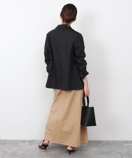 SLOBE IENA（スローブイエナ）の「《予約》アシメタックライトチノスカート（スカート・ベージュ/(027)/36/在庫あり/38）」の12枚目の写真