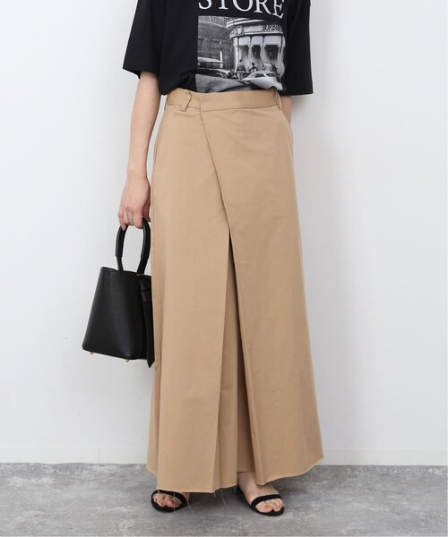 SLOBE IENA（スローブイエナ）の「《予約》アシメタックライトチノスカート（スカート・ベージュ/(027)/36/在庫あり/38）」の7枚目の写真