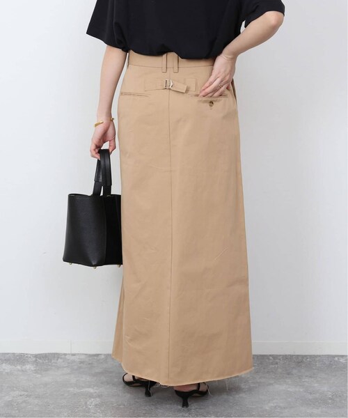 SLOBE IENA（スローブイエナ）の「《予約》アシメタックライトチノスカート（スカート・ベージュ/(027)/36/在庫あり/38）」の9枚目の写真
