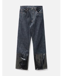 Lacquered Turn-up Jeans
