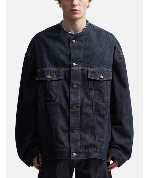 ジャケット・アウター jumelle collarless denim jacket JXORLY Denim jacket | Black | JJXX®