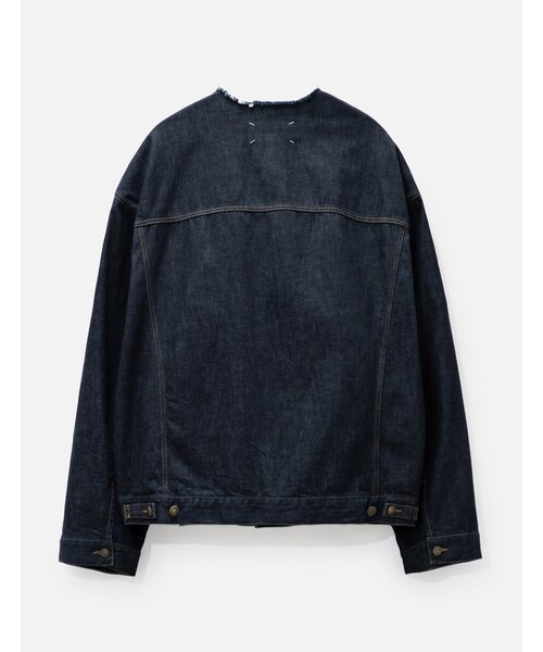 ジャケット・アウター Maison Margiela Collarless denim jacket Maison Margiela Collarless Denim Jacket | Blue | FARFETCH