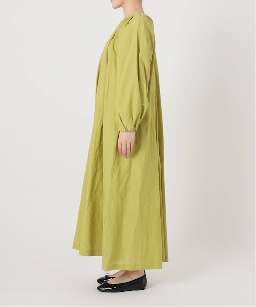 美品✦24SS イエナラブークル スラブタックドレス リネン混 ラグラン袖 美品✦24SS イエナラブークル スラブタックドレス リネン混