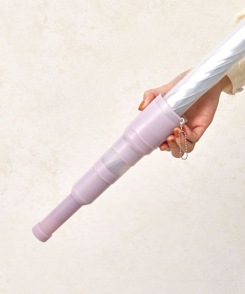 3coins(3coins)の「伸縮傘ケース(ファッション雑貨・レディース・グレー/パープル・0)」の2枚目の写真