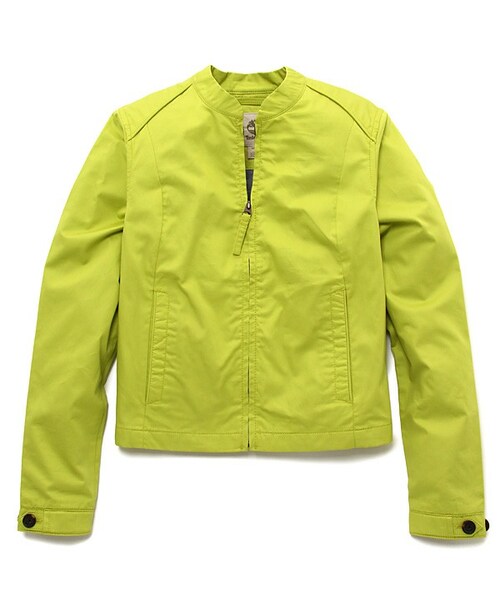 Timberland(ティンバーランド)の「マウントタボル クロップドボンバージャケット(ライダースジャケット・レディース・イエロー/ブルー・XS/S/M/L/XL)」の1枚目の写真