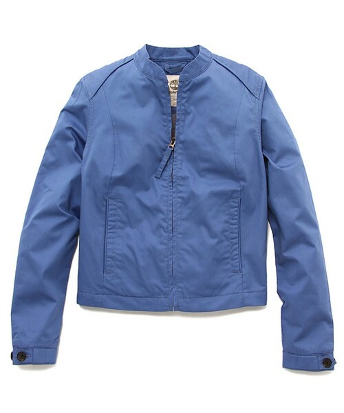 Timberland(ティンバーランド)の「マウントタボル クロップドボンバージャケット(ライダースジャケット・レディース・イエロー/ブルー・XS/S/M/L/XL)」の2枚目の写真