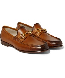 GUCCI | Gucci Burnished-Leather Horsebit Loafers(その他シューズ)