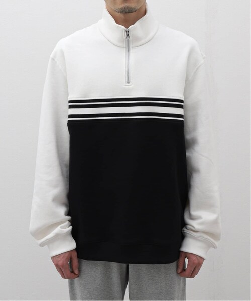 REIGNING CHAMP（レイニングチャンプ）の「MIDWEIGHT FLEECE COLOUR BLOCK QUARTER ZIP（ジャケット/アウター・ブラック B/(003)/XS/在庫なし/S/残り1点/M/L/XL）」の3枚目の写真