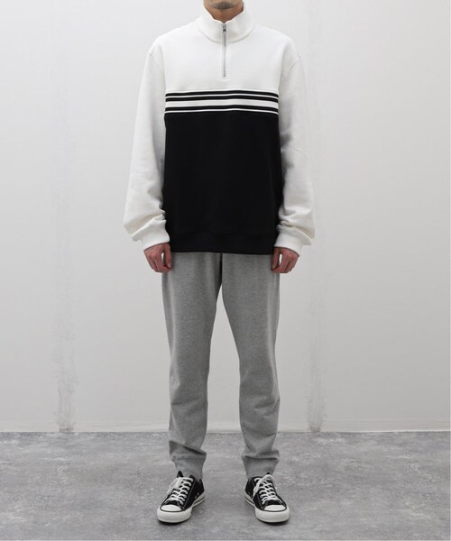 REIGNING CHAMP（レイニングチャンプ）の「MIDWEIGHT FLEECE COLOUR BLOCK QUARTER ZIP（ジャケット/アウター・ブラック B/(003)/XS/在庫なし/S/残り1点/M/L/XL）」の2枚目の写真