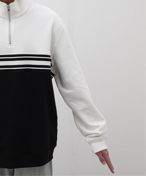 REIGNING CHAMP（レイニングチャンプ）の「MIDWEIGHT FLEECE COLOUR BLOCK QUARTER ZIP（ジャケット/アウター・ブラック B/(003)/XS/在庫なし/S/残り1点/M/L/XL）」の8枚目の写真